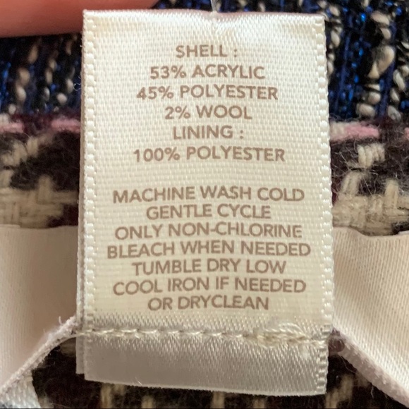 Ann Taylor LOFT Micro Tweed Wool Blend Skirt 8 - Picture 4 of 4